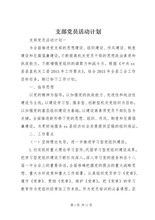 支部党员活动计划.docx