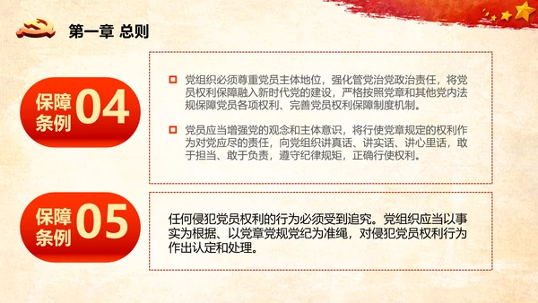学习中国共产党党员权利保障条例解读PPT党员的13项权利