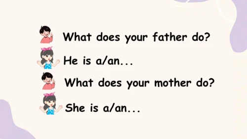 Unit 5 What does he do? PB Let's talk 课件+素材(共32张PP