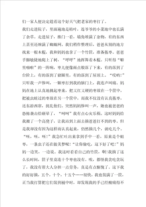 记忆中的一件事说明文作文