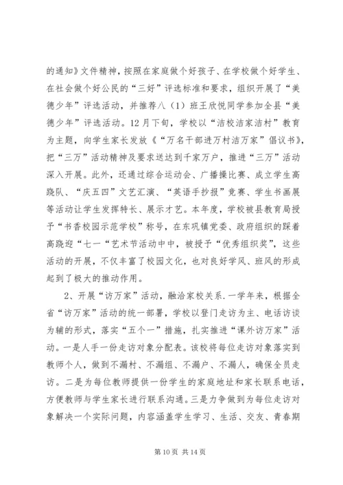 双坪中学办学水平综合督导评估自评报告.docx