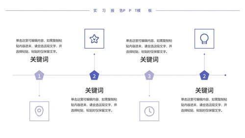 小清新实习报告PPT模板