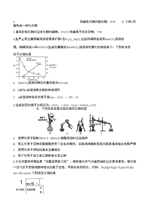 2021年2021届福建省普通高中高三高考压轴考试卷理科综合化学试卷及解析