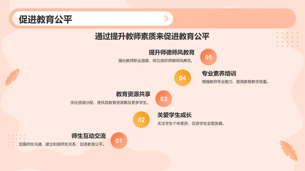 橙色卡通风教师节师德师风演讲宣传PPT模板