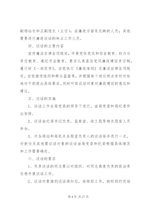 卫生局干部廉政诫勉谈话制度精编.docx