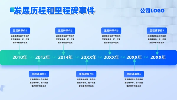 蓝绿渐变科技风科技公司文化介绍通用PPT模板