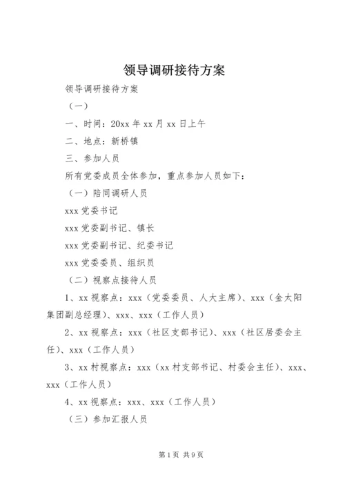 领导调研接待方案 (3).docx