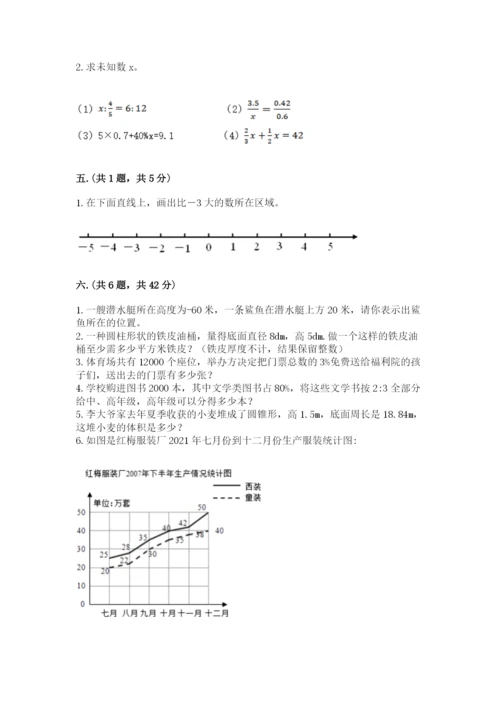 西师大版数学小升初模拟试卷及参考答案（基础题）.docx