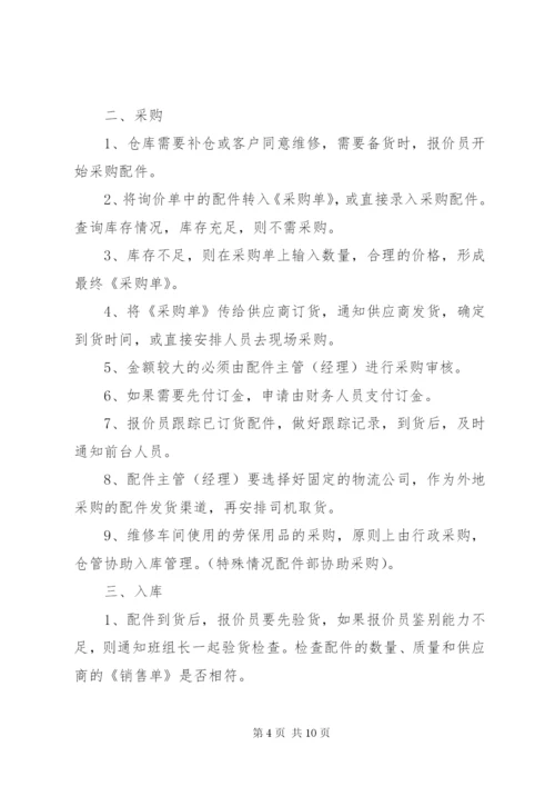 汽修厂配件管理制度[合集].docx