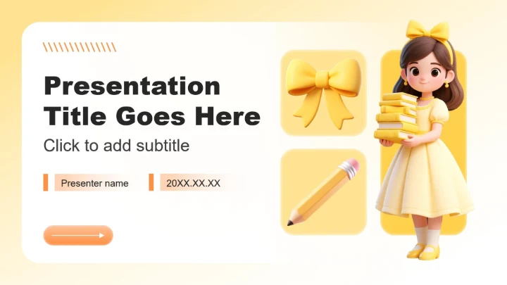 黄色小清新风大学竞选班长自我介绍PPT主题模板