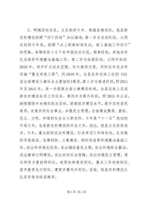 县新农村建设情况汇报 (5).docx