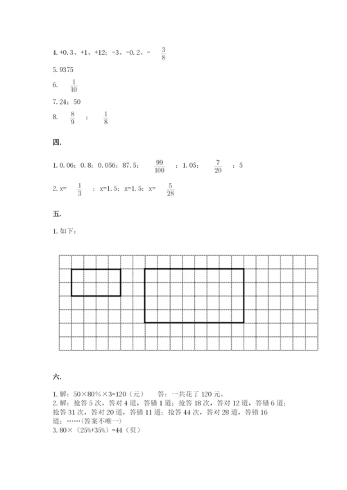 沪教版六年级数学下学期期末测试题附参考答案【轻巧夺冠】.docx