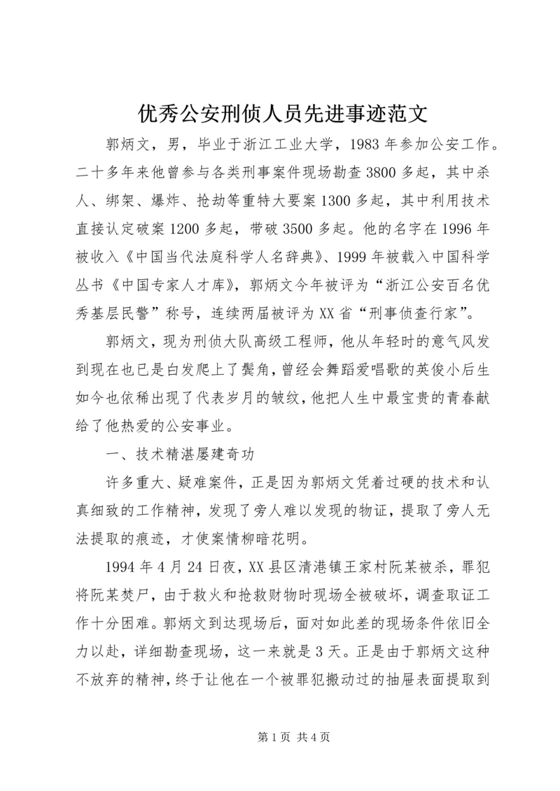 优秀公安刑侦人员先进事迹范文 (2).docx