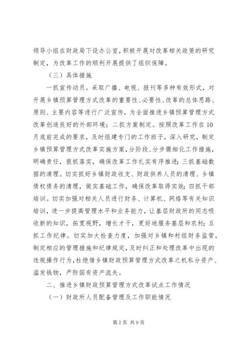 乡镇财政改革工作总结及下一步工作打算.docx