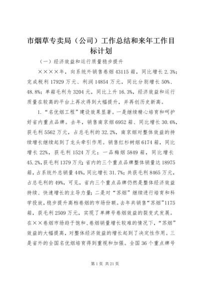 市烟草专卖局（公司）工作总结和来年工作目标计划.docx