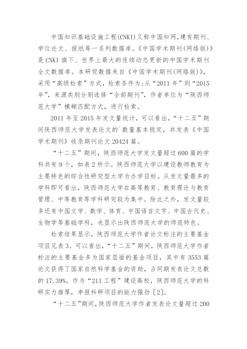 知网收录发表期刊论文分析的内容.docx