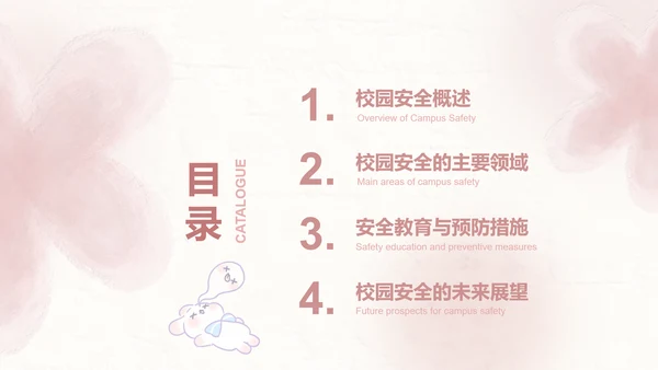 兔崽子红色卡通风安全主题班会