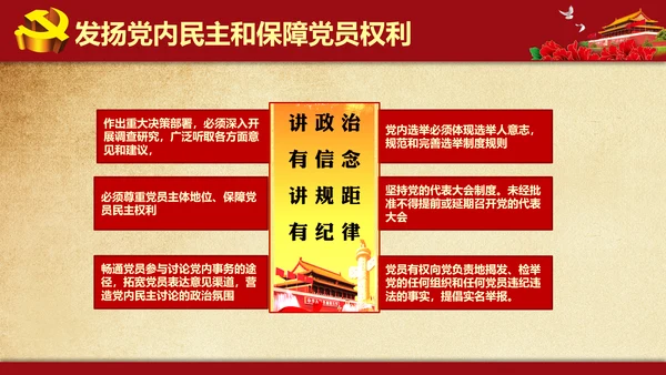 解读学习新党内政治生活若干准则PPT模板
