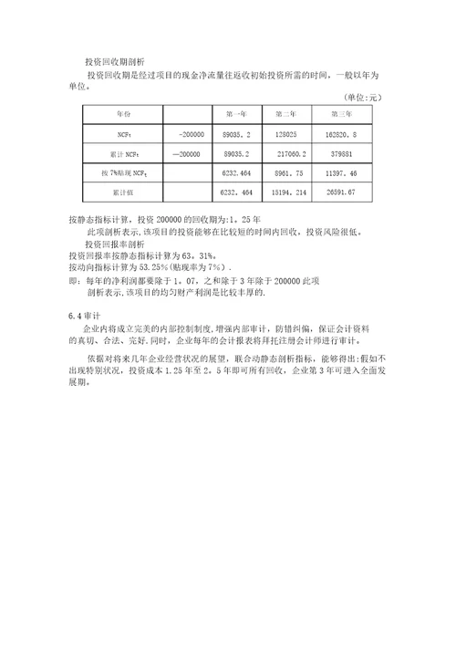 大学生创业财务分析