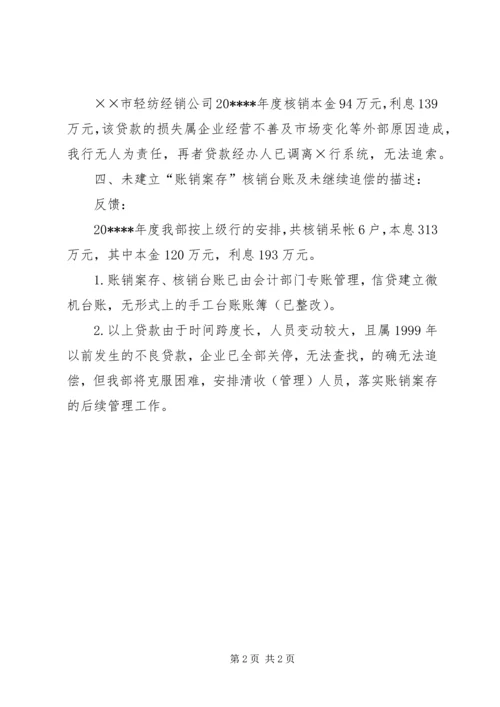 呆账核销现场检查工作汇报.docx