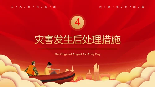 夏季洪水防汛救灾安全防范教育PPT模板