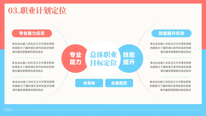 插画风大学生职业生涯规划模板