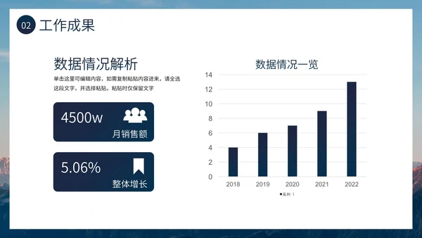 实景励志山峦高级工作汇报PPT模板