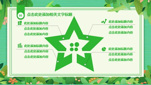 绿色清新植物系通用PPT模板