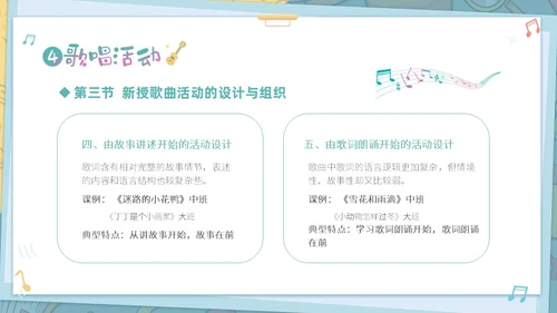 绿色清新卡通儿童学前儿童音乐教育课件PPT幼儿园