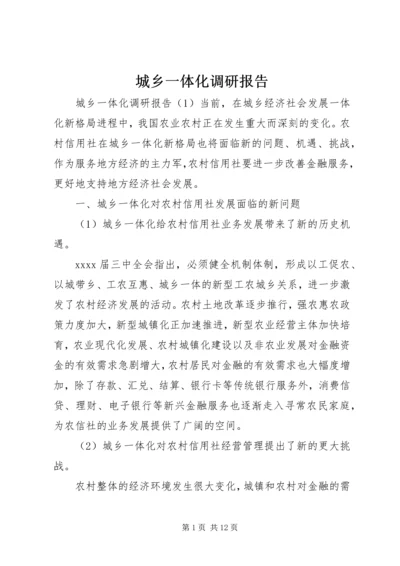 城乡一体化调研报告 (3).docx