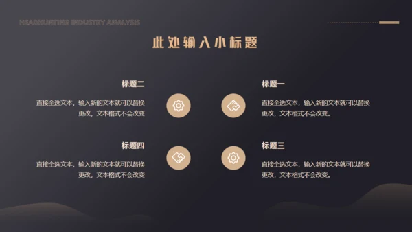 猎头行业分析通用PPT模板