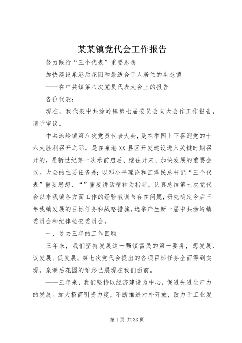 某某镇党代会工作报告 (2).docx