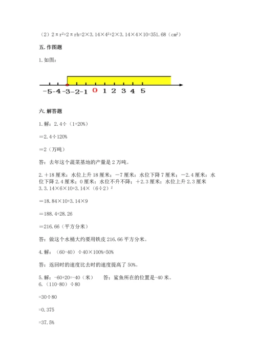 临安小学毕业数学试卷附答案（实用）.docx