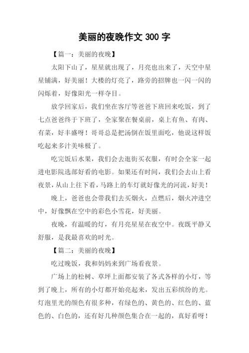 美丽的夜晚作文300字.docx