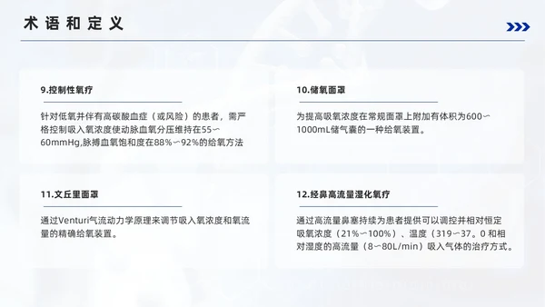蓝色简约风成人氧气吸入疗法护理培训PPT模板护理查房