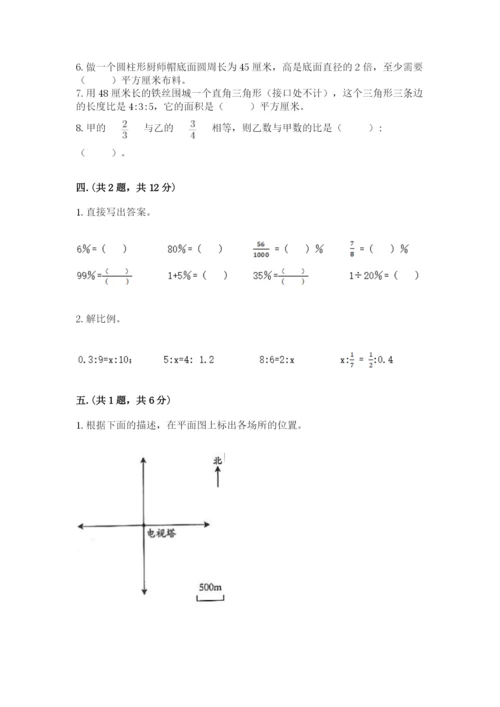 小学六年级数学摸底考试题及答案【典优】.docx