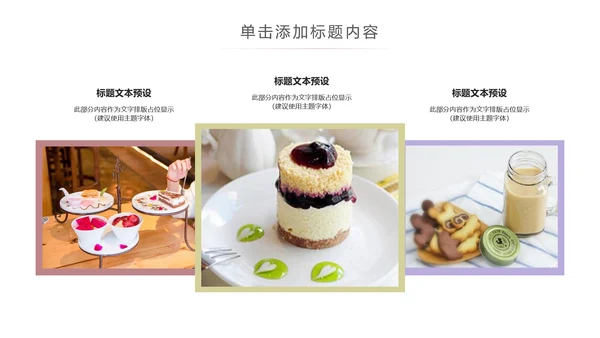 简约美味饮品下午茶甜点茶餐厅ppt模板