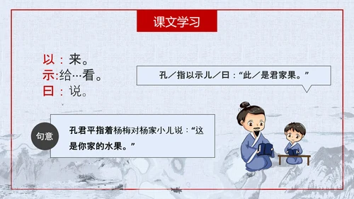 杨氏之子人教版语文课件PPT模板