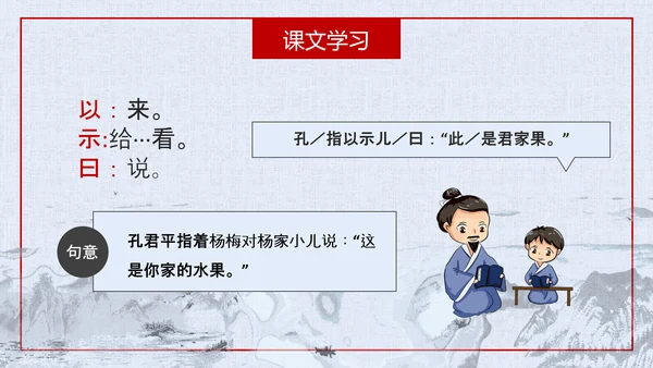 杨氏之子人教版语文课件PPT模板