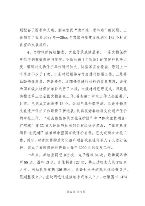 文化体育局工作总结及工作计划 (2).docx