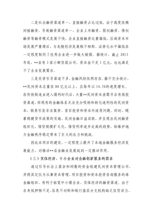 民间资本管理有限公司可行性研究报告.docx