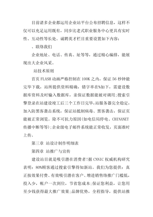 企业网站策划书最新模板参考.docx