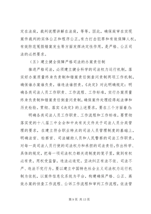 推进严格司法（学习贯彻党的十八届四中全会精神）.docx