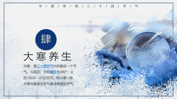 冬天冬季下雪大寒节气PPT课件