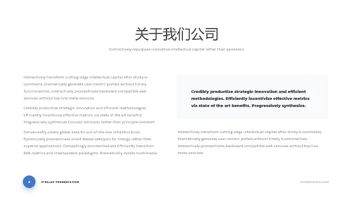 简洁蓝色商业计划书公司简介动态PPT模板