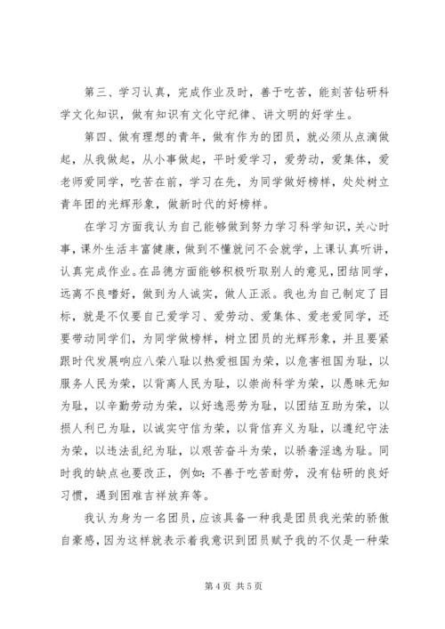 共青团员自我鉴定精选.docx