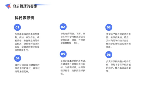 红蓝配色简约风几何形状班级自主管理课件PPT教师培训