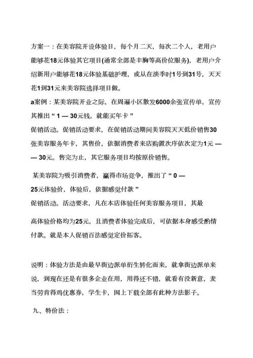 开美容院专业策划专项方案.docx