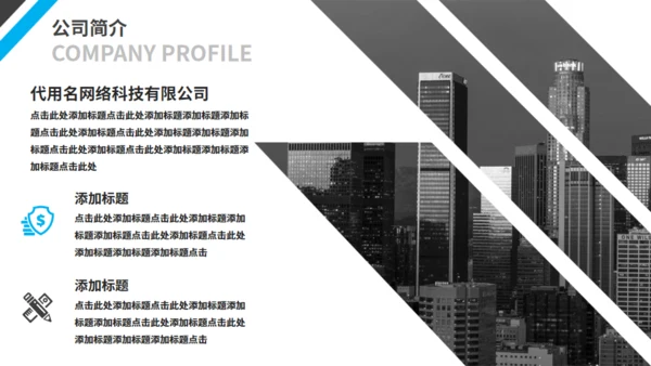 欧美风商务企业介绍公司宣传通用PPT模板