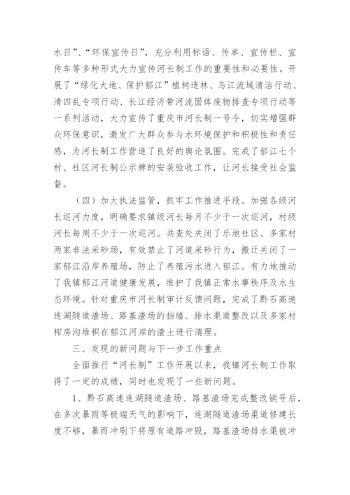 乡镇河长制工作总结.docx